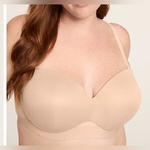 Cacique Comfort Bliss Multi-Way Strapless Bra in Cafe Mocha Size 44C NWOT